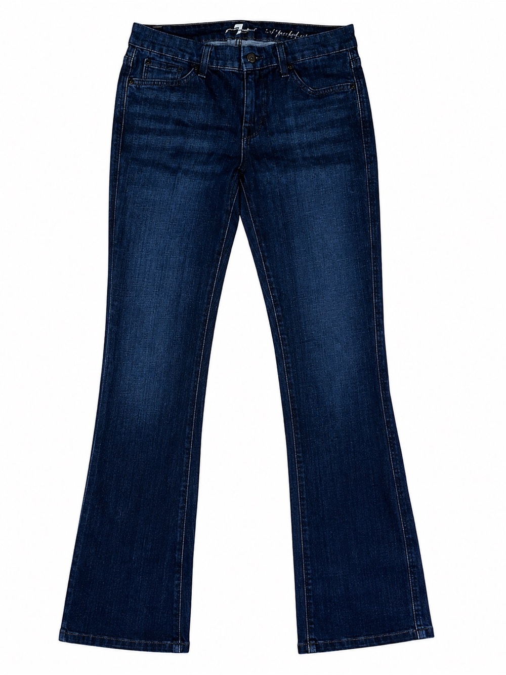 7 For All Mankind A Pocket Low Rise Bootcut Crystal Y2K Jeans 30